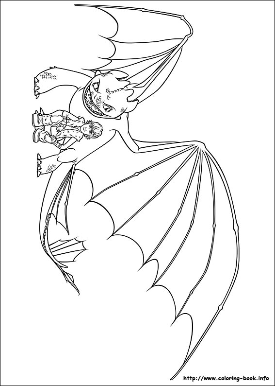 Plansa de colorat cu How to train your dragon 12 4